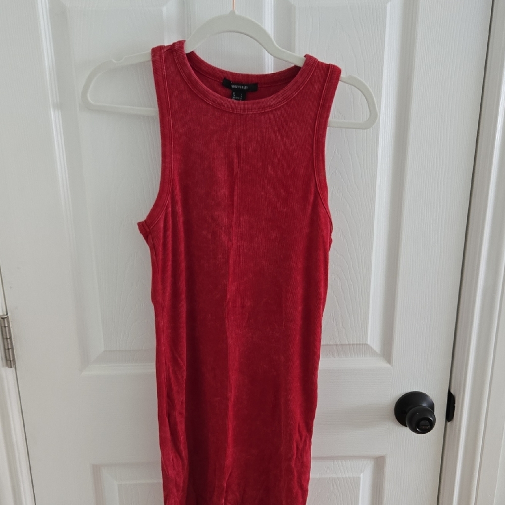 Forever 21 Ribbed Red Top